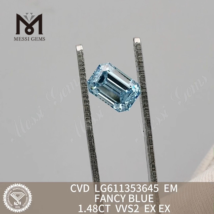 1.48CT VVS2 EM FANCY BLUE CVD diamante en línea LG611353645 丨Messigems 