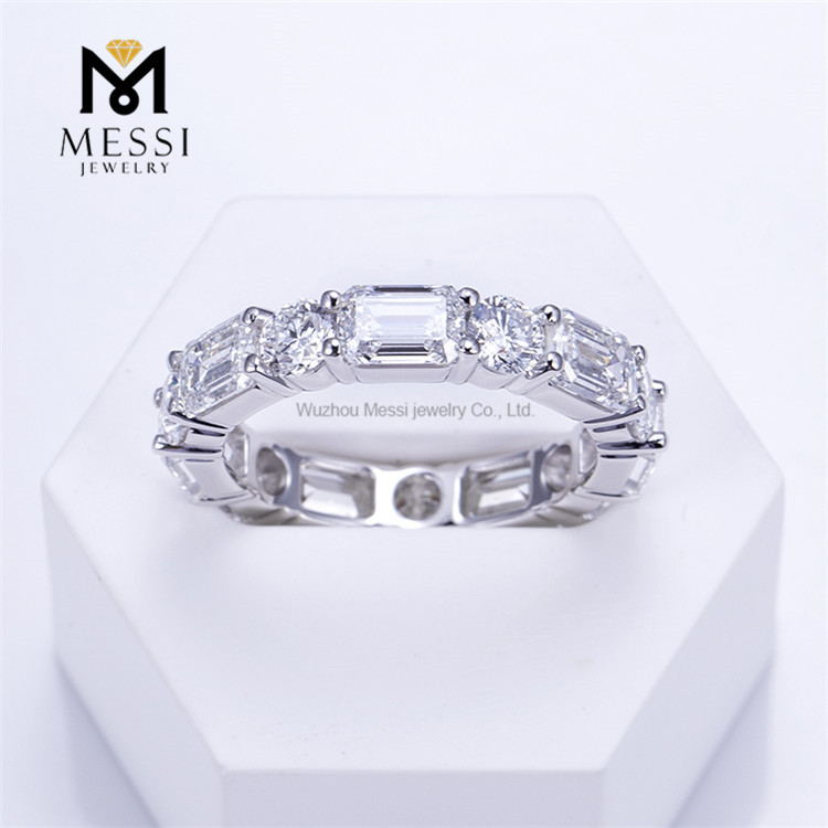 Anillos de compromiso de diamantes cultivados PT950 6.2G Belleza ética para toda la vida