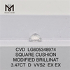 3.47CT D VVS2 COJÍN Diamantes certificados IGI VVS revelando el brillo de la calidad VVS 丨Messigems LG605348974 