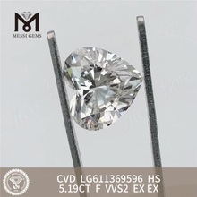 5.19CT F HS VVS2 CVD mejor precio en diamantes cultivados en laboratorio LG611369596 丨Messigems