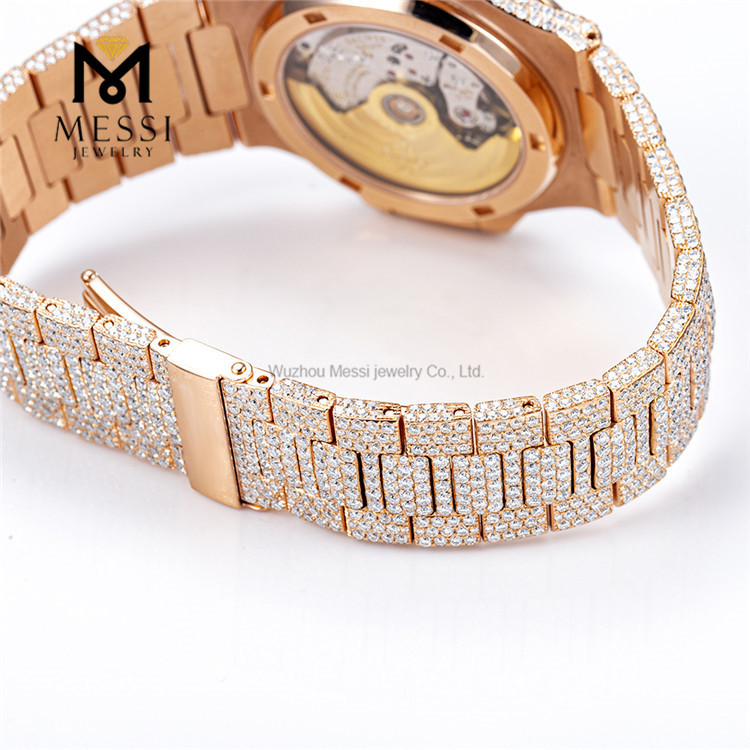 Reloj Iced Out Moissanite de lujo y brillo MSA-582