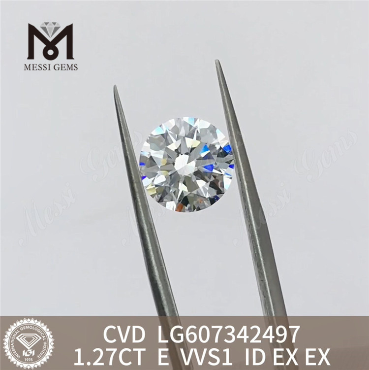 1.27CT E VVS1 Diamante sintético de 1 quilate Diamantes CVD para creaciones de joyería impresionantes 丨Messigems LG607342497