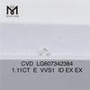 1.11CT E VVS1 ID costo de diamante CVD cultivado en laboratorio de 1 quilate para compras al por mayor 丨Messigems LG607342384