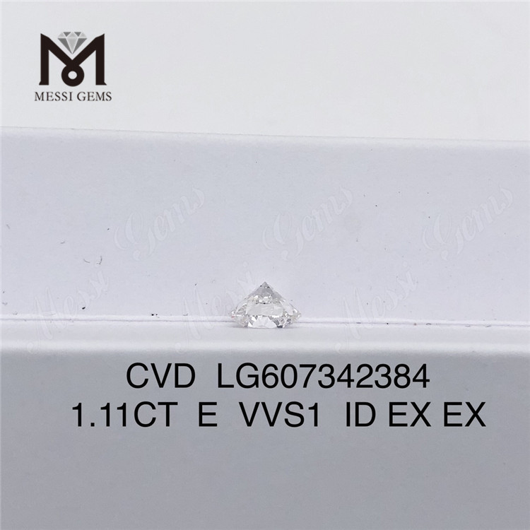 1.11CT E VVS1 ID costo de diamante CVD cultivado en laboratorio de 1 quilate para compras al por mayor 丨Messigems LG607342384