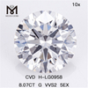 8.06CT G VVS2 ID EX EX Diamantes CVD a granel: calidad en la que puede confiar LG602336105 丨Messigems
