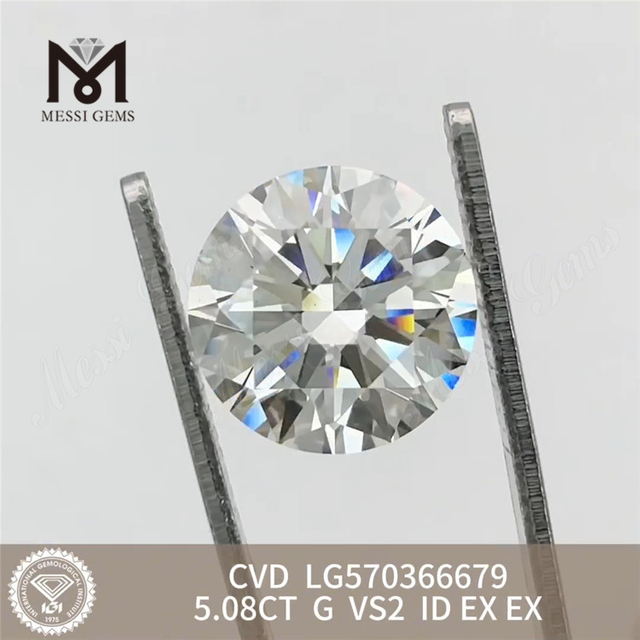 5.08ct G VS2 ID EX CVD Laboratorio Diamantes LG570366679 丨 Messigems